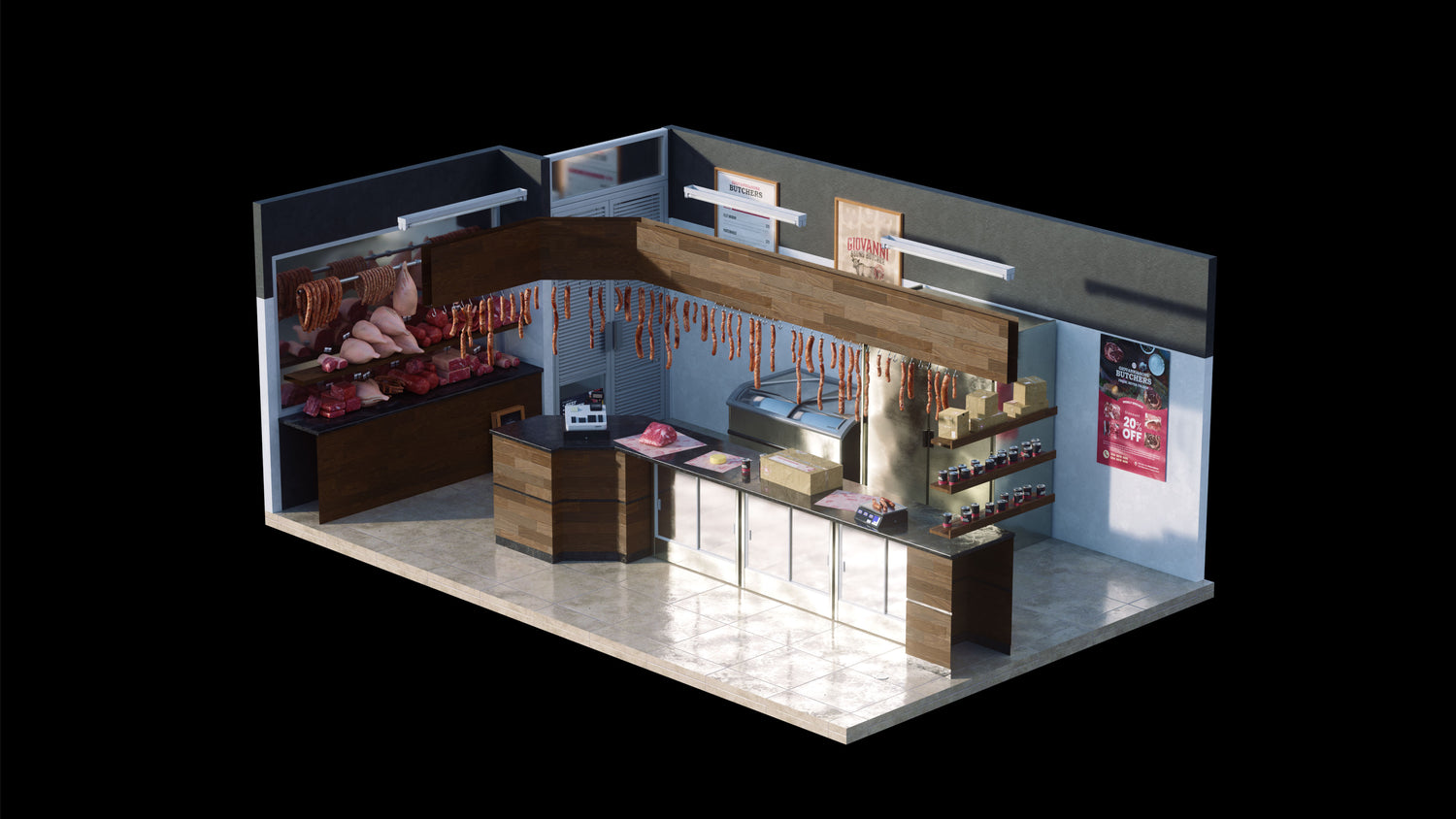 Blender复古咖啡馆面包店杂货店饰品店内饰3D模型 KitBash3D – Neighborhood Shops 样机素材 第14张-素材湾丨精选海外优质设计素材资源 Blender复古咖啡馆面包店杂货店饰品店内饰3D模型 KitBash3D – Neighborhood Shops 样机素材 sucaiwan.com