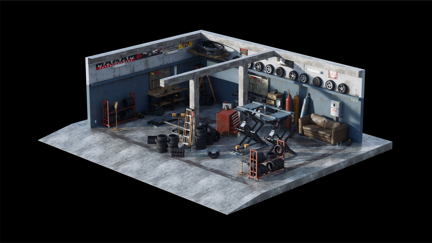 Blender复古咖啡馆面包店杂货店饰品店内饰3D模型 KitBash3D – Neighborhood Shops 样机素材 第16张-素材湾丨精选海外优质设计素材资源 Blender复古咖啡馆面包店杂货店饰品店内饰3D模型 KitBash3D – Neighborhood Shops 样机素材 sucaiwan.com