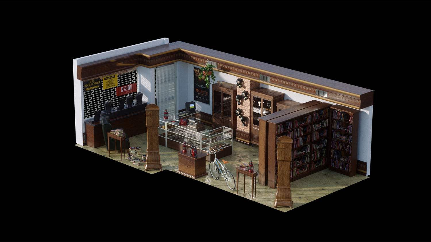 Blender复古咖啡馆面包店杂货店饰品店内饰3D模型 KitBash3D – Neighborhood Shops 样机素材 第17张-素材湾丨精选海外优质设计素材资源 Blender复古咖啡馆面包店杂货店饰品店内饰3D模型 KitBash3D – Neighborhood Shops 样机素材 sucaiwan.com