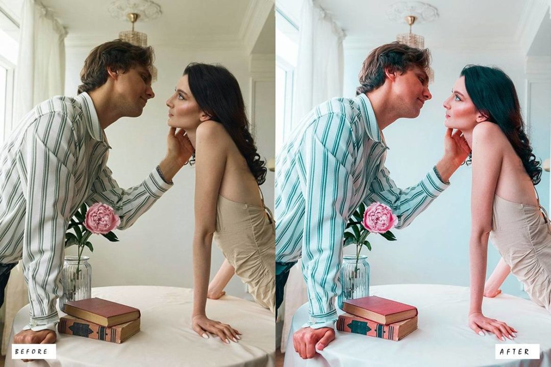 12组时尚复古电影博主婚礼照片调色Lightroom预设 12 Vogue Fashion Lightroom Presets 插件预设 sucaiwan.com