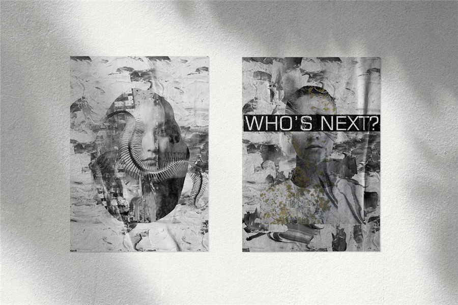 209款做旧粗糙涂鸦艺术单色女性动物纸片线条丙烯酸笔触纹理拼贴画PNG免抠图设计素材 Monochrome Collage Pack 图片素材 sucaiwan.com