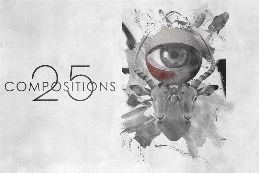 209款做旧粗糙涂鸦艺术单色女性动物纸片线条丙烯酸笔触纹理拼贴画PNG免抠图设计素材 Monochrome Collage Pack 图片素材 sucaiwan.com