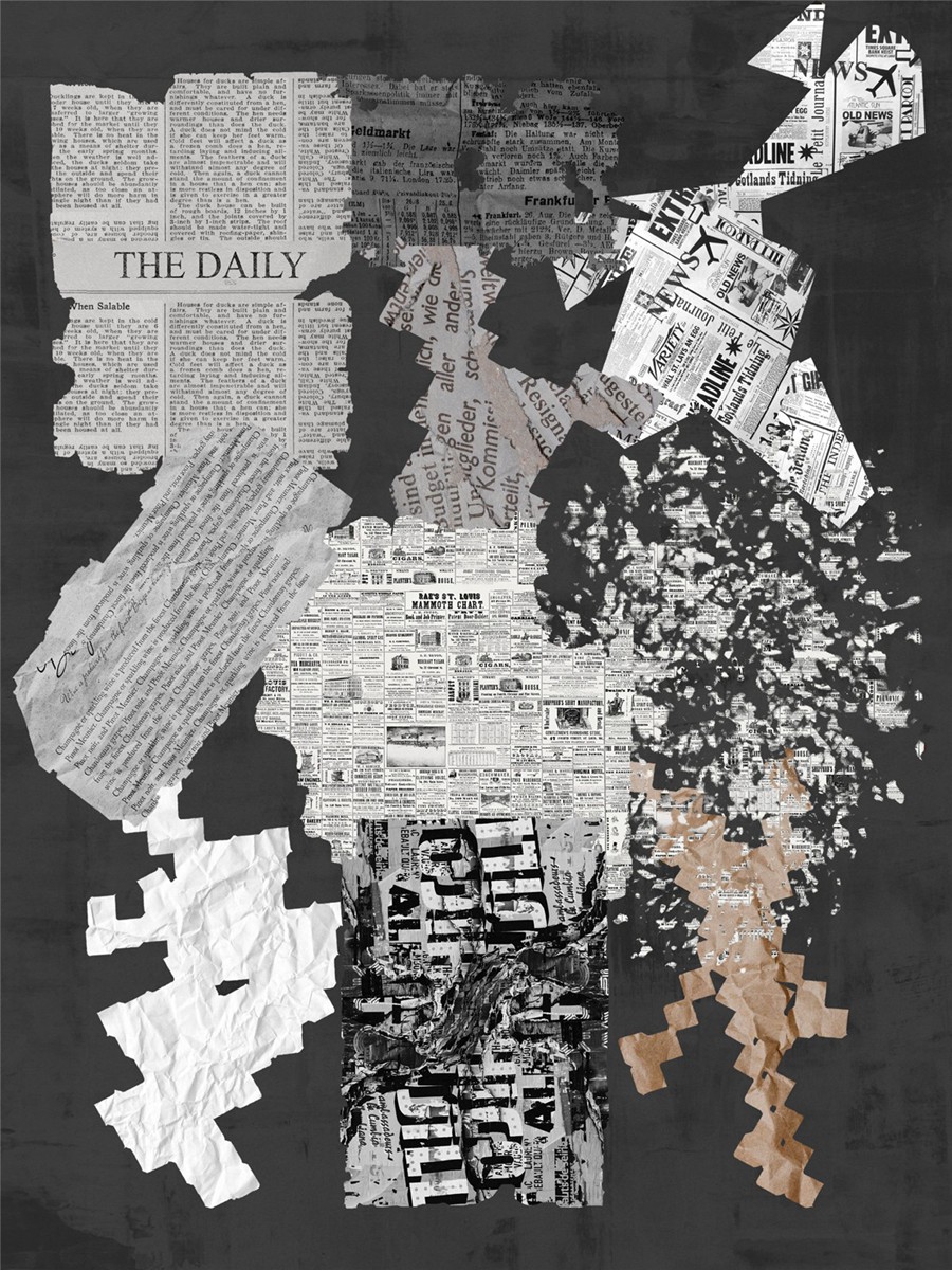 209款做旧粗糙涂鸦艺术单色女性动物纸片线条丙烯酸笔触纹理拼贴画PNG免抠图设计素材 Monochrome Collage Pack 图片素材 sucaiwan.com