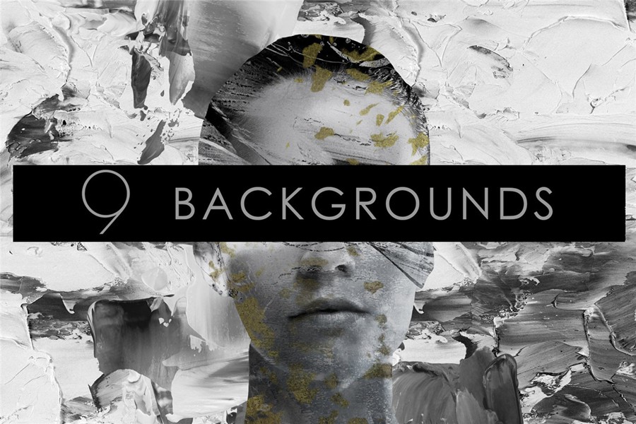 209款做旧粗糙涂鸦艺术单色女性动物纸片线条丙烯酸笔触纹理拼贴画PNG免抠图设计素材 Monochrome Collage Pack 图片素材 sucaiwan.com