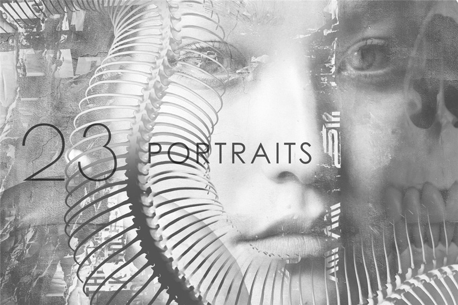 209款做旧粗糙涂鸦艺术单色女性动物纸片线条丙烯酸笔触纹理拼贴画PNG免抠图设计素材 Monochrome Collage Pack 图片素材 sucaiwan.com