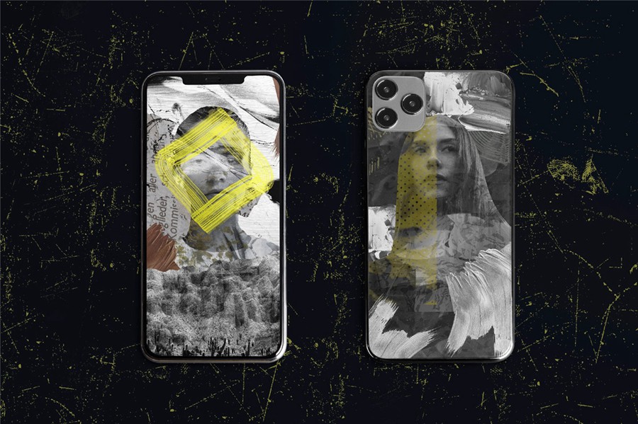 209款做旧粗糙涂鸦艺术单色女性动物纸片线条丙烯酸笔触纹理拼贴画PNG免抠图设计素材 Monochrome Collage Pack 图片素材 sucaiwan.com