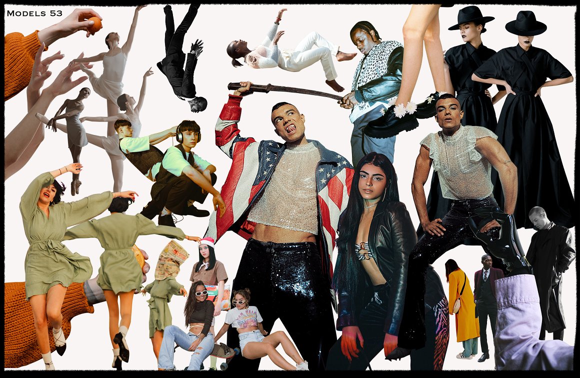 1900+赛博朋克未来机能拼贴艺术人物汽车花卉动物雕像复古涂鸦酸性剪纸纸片PNG图形元素素材 1900+ Ultimate Collage Elements 图片素材 sucaiwan.com