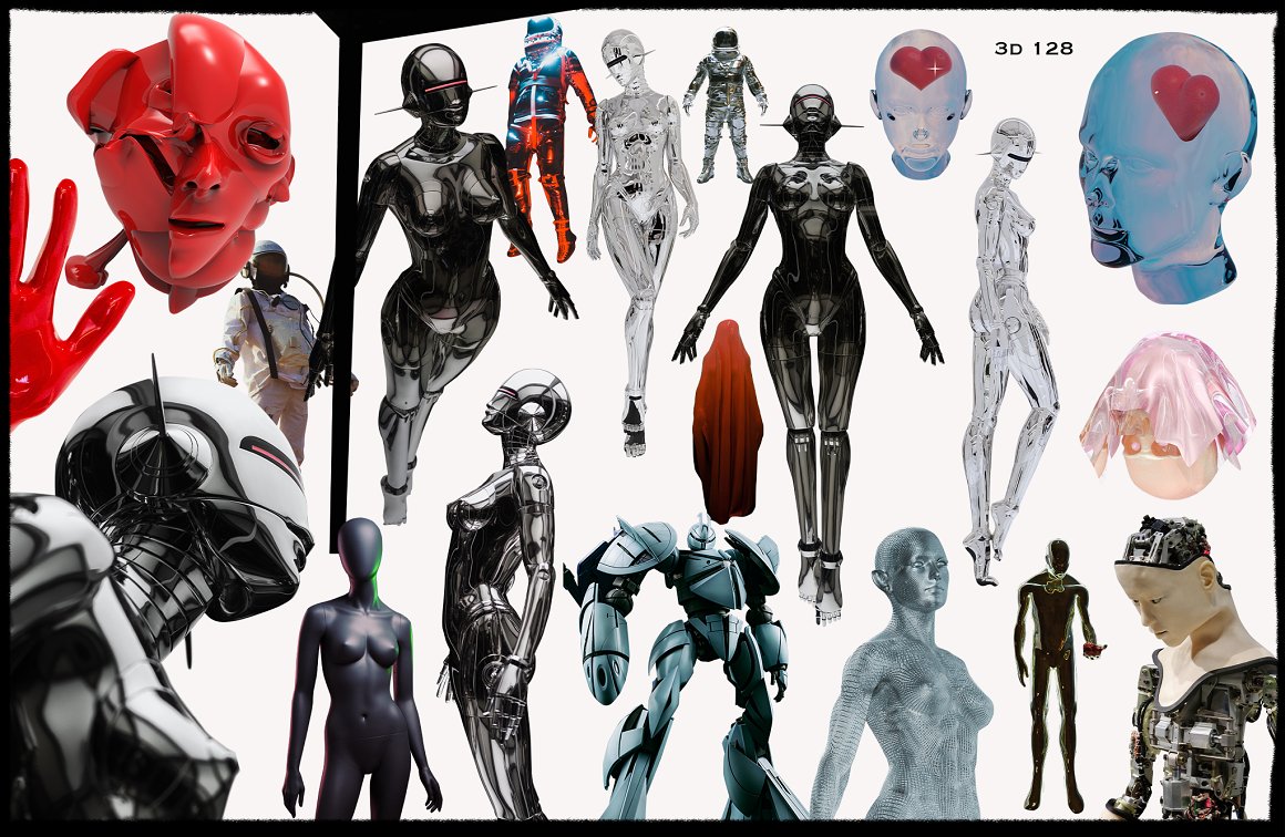 1900+赛博朋克未来机能拼贴艺术人物汽车花卉动物雕像复古涂鸦酸性剪纸纸片PNG图形元素素材 1900+ Ultimate Collage Elements 图片素材 sucaiwan.com