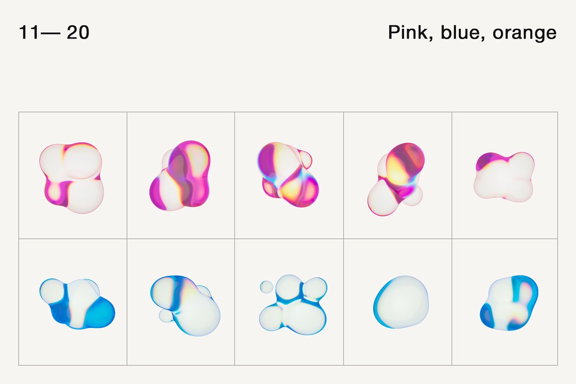 炫酷酸性先锋液化透明肥皂气泡液体有机元素抽象艺术PNG免抠图设计素材 Abstract shapes 图片素材 sucaiwan.com