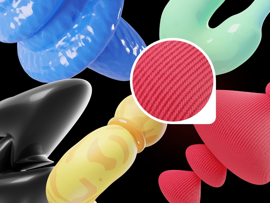 抽象3D艺术流体几何抽象图形PNG平面UI设计元素模型包 Craftwork – Fluids 图片素材 sucaiwan.com