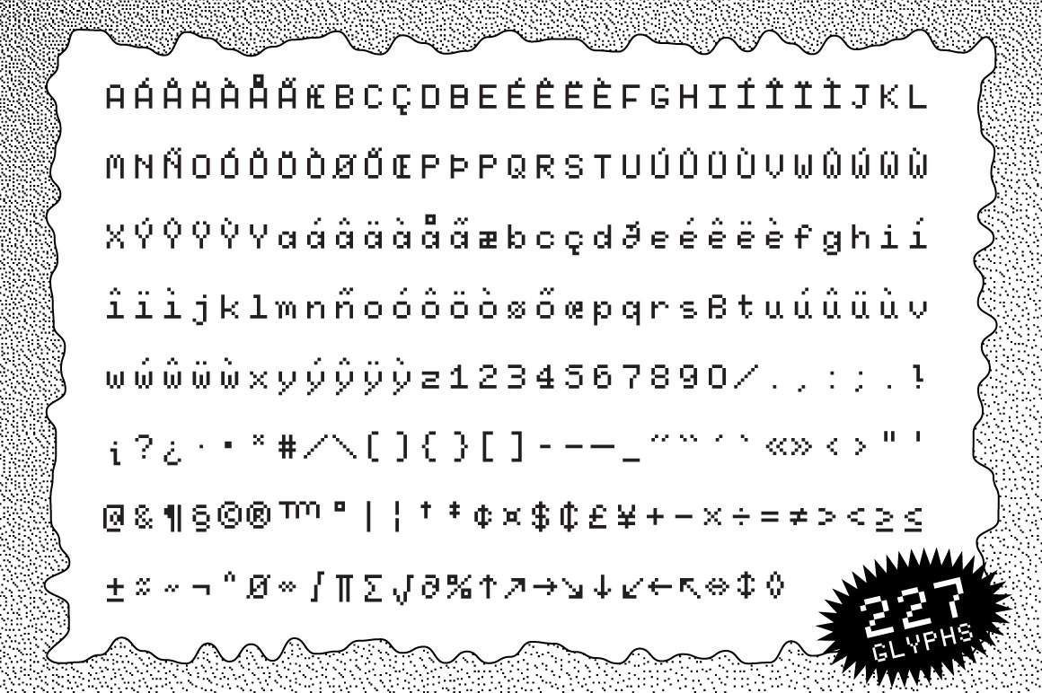 潮流现代复古像素风格Logo标题无衬线英文字体素材Tickerbit Pixel Font , 第6张-素材湾丨精选海外优质设计素材资源 潮流现代复古像素风格Logo标题无衬线英文字体素材Tickerbit Pixel Font , sucaiwan.com