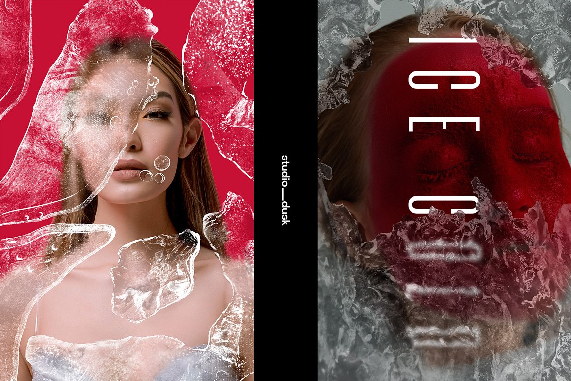 36款质感透明冰块模糊玻璃冰霜结晶特效图片设计后期处理PSD样机套装The Fridge – Frozen Photo Effects 插件预设 第4张-素材湾丨精选海外优质设计素材资源 36款质感透明冰块模糊玻璃冰霜结晶特效图片设计后期处理PSD样机套装The Fridge – Frozen Photo Effects 插件预设 sucaiwan.com