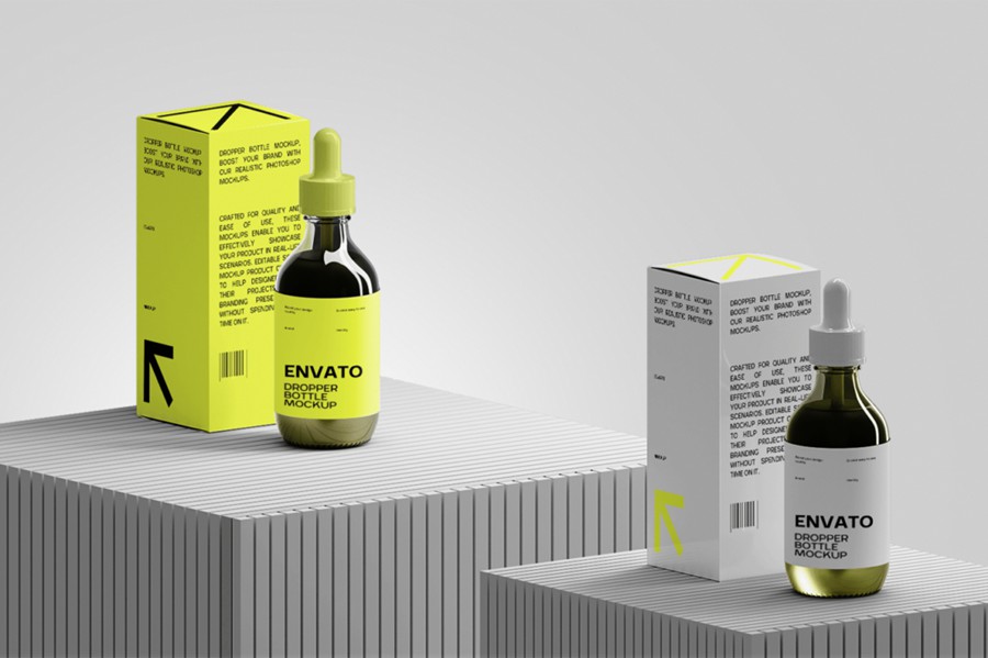 高级质感药物化妆品滴管瓶包装盒设计展示效果图PS贴图样机模板 Dropper Bottle Mockup | Minimalist 样机素材 第2张-素材湾丨精选海外优质设计素材资源 高级质感药物化妆品滴管瓶包装盒设计展示效果图PS贴图样机模板 Dropper Bottle Mockup | Minimalist 样机素材 sucaiwan.com