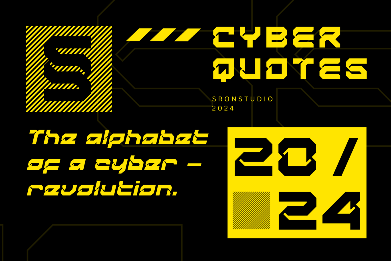 未来派赛博朋克电影海报游戏标题徽标设计装饰英文字体安装包 Cyber Alert – Futuristic Font 设计素材 sucaiwan.com