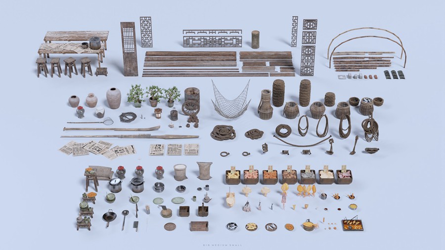 复古海边渔村小镇房屋桥梁木船3D模型UE格式素材 Water Village – BMS Kitbash Set 样机素材 第4张-素材湾丨精选海外优质设计素材资源 复古海边渔村小镇房屋桥梁木船3D模型UE格式素材 Water Village – BMS Kitbash Set 样机素材 sucaiwan.com