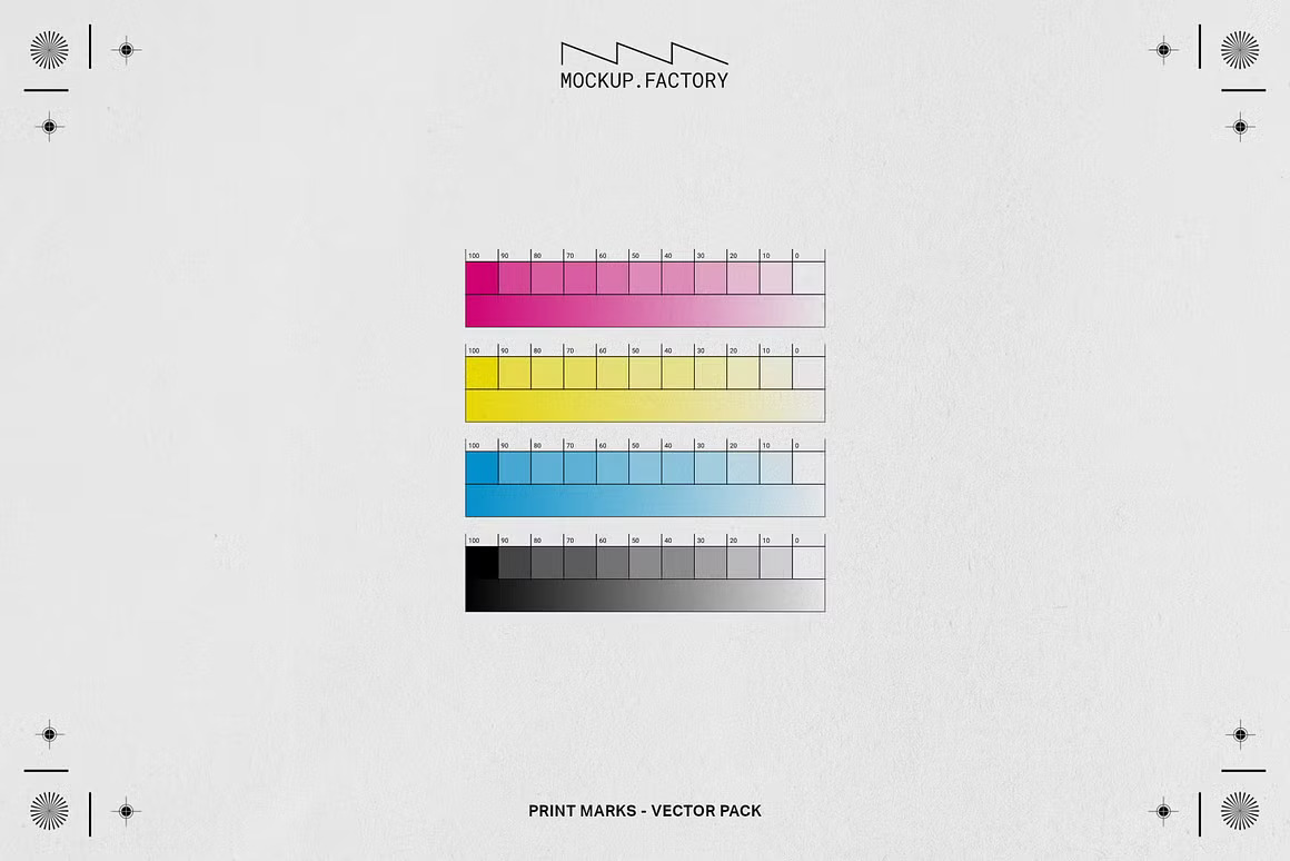 120款的创意CMYK打印印刷出血裁剪标注标记符号PNG免抠图设计素材 Print Marks | 120+ Vector Assets 图片素材 sucaiwan.com