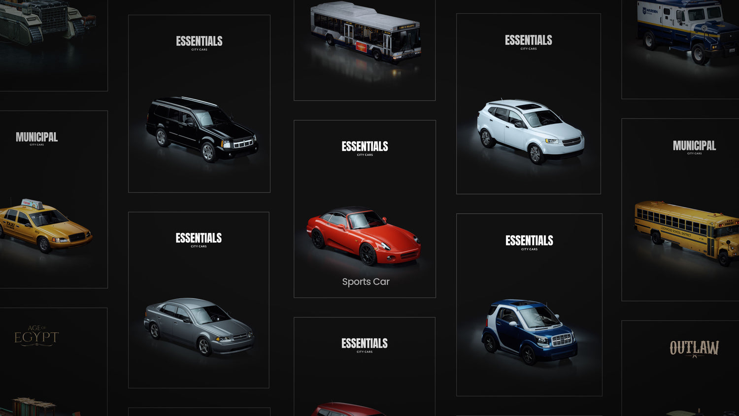 Blender真实城市家庭旅行车跑车SUV轿车3D模型 KitBash3D – City Cars Essentials 样机素材 第1张-素材湾丨精选海外优质设计素材资源 Blender真实城市家庭旅行车跑车SUV轿车3D模型 KitBash3D – City Cars Essentials 样机素材 sucaiwan.com