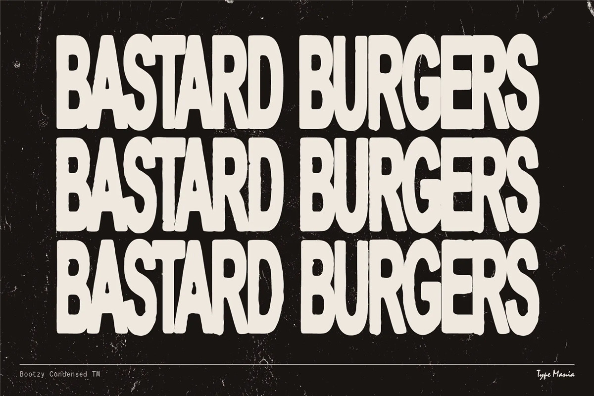 英文字体:复古Y2K粗犷磨损印刷出血趣味logo标题排版无衬线装饰英文字体 Bootzy Condensed TM – Rugged Font 设计素材 第4张-素材湾丨精选海外优质设计素材资源 英文字体:复古Y2K粗犷磨损印刷出血趣味logo标题排版无衬线装饰英文字体 Bootzy Condensed TM – Rugged Font 设计素材 sucaiwan.com