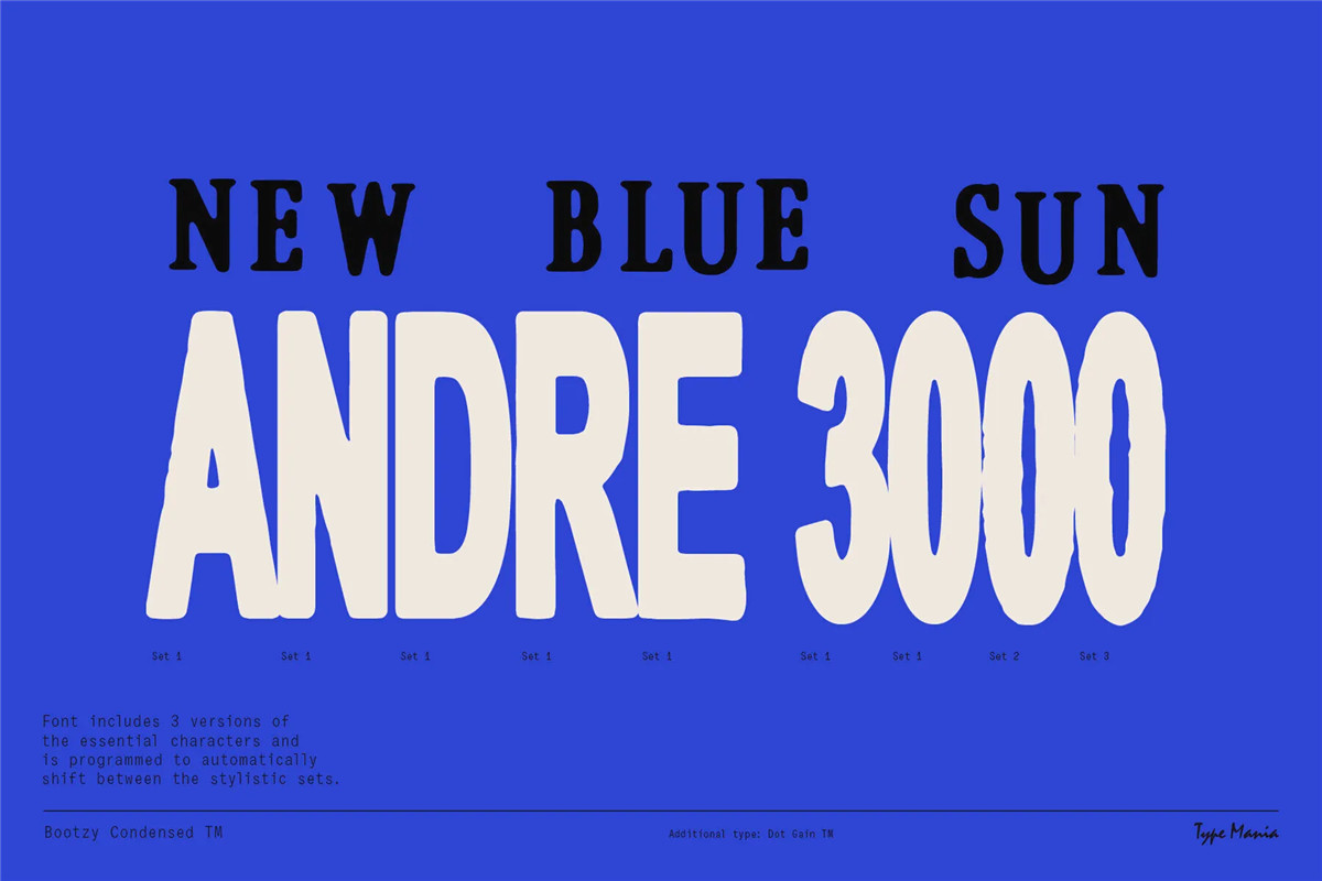 英文字体:复古Y2K粗犷磨损印刷出血趣味logo标题排版无衬线装饰英文字体 Bootzy Condensed TM – Rugged Font 设计素材 第5张-素材湾丨精选海外优质设计素材资源 英文字体:复古Y2K粗犷磨损印刷出血趣味logo标题排版无衬线装饰英文字体 Bootzy Condensed TM – Rugged Font 设计素材 sucaiwan.com