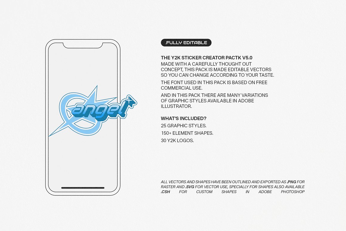 150个新潮Y2K风格标签贴纸logo标志设计抽象图形ai矢量设计素材 Y2K Sticker Creator Vol.5 图片素材 第2张-素材湾丨精选海外优质设计素材资源 150个新潮Y2K风格标签贴纸logo标志设计抽象图形ai矢量设计素材 Y2K Sticker Creator Vol.5 图片素材 sucaiwan.com