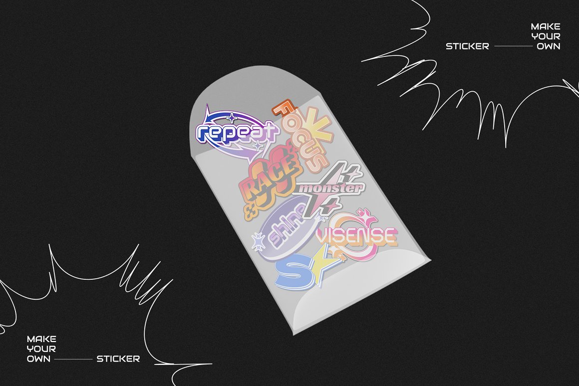 150个新潮Y2K风格标签贴纸logo标志设计抽象图形ai矢量设计素材 Y2K Sticker Creator Vol.5 图片素材 第4张-素材湾丨精选海外优质设计素材资源 150个新潮Y2K风格标签贴纸logo标志设计抽象图形ai矢量设计素材 Y2K Sticker Creator Vol.5 图片素材 sucaiwan.com