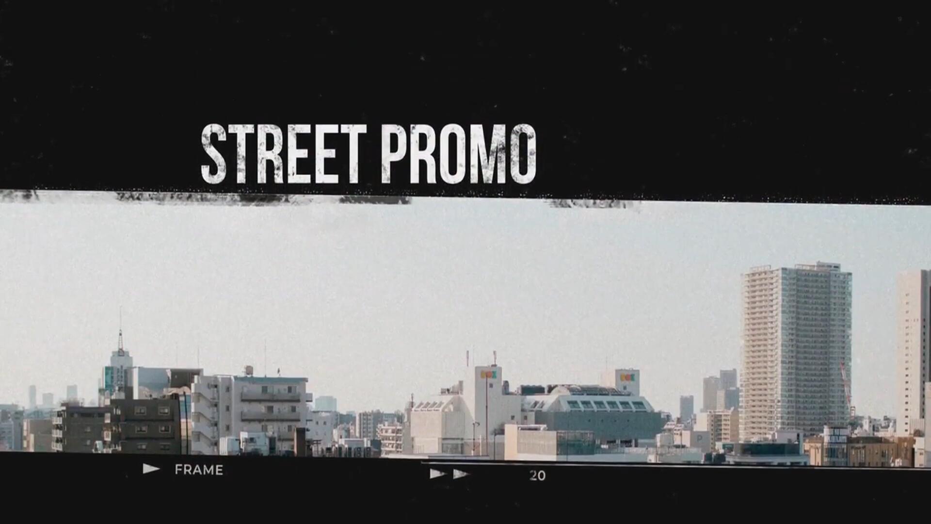 AE模板：复古街头艺术胶片边框接头运动时尚作品集开场片头 Street Promo | Urban Style Opener 影视音频 sucaiwan.com