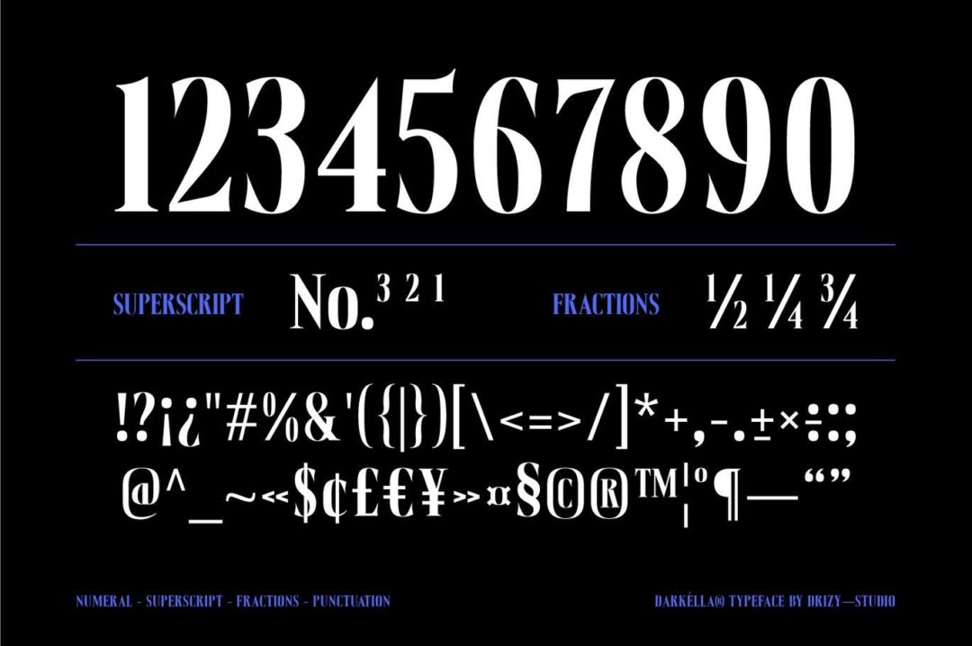 优雅复古哥特式品牌海报邀请函设计衬线英文字体安装包 Darkella – Retro Gothic Display Serif Font 设计素材 sucaiwan.com