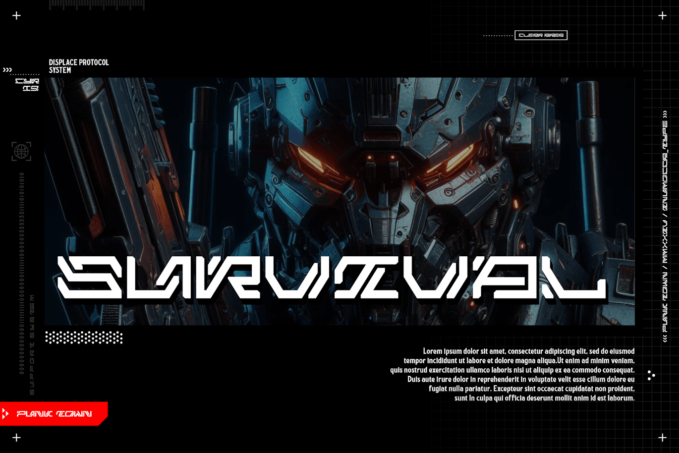 未来科幻电影海报杂志网站界面设计装饰英文字体安装包 Punk Town 设计素材 sucaiwan.com