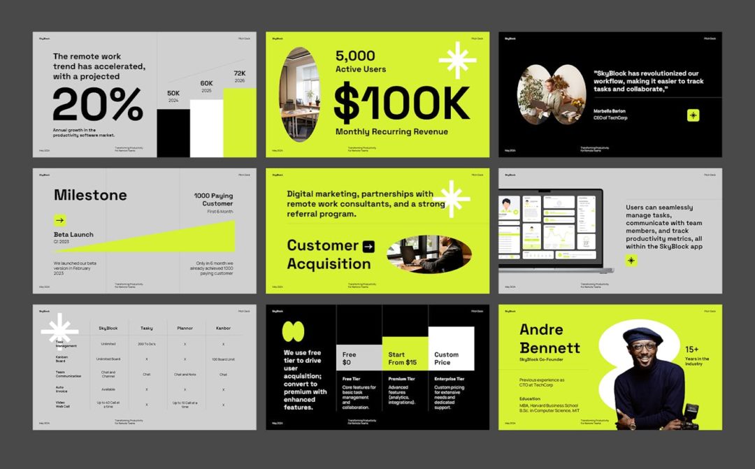 现代极简企业营销策划演示文稿设计ppt+key模版 SaaS Pitch Deck PowerPoint+keynote 幻灯图表 第4张-素材湾丨精选海外优质设计素材资源 现代极简企业营销策划演示文稿设计ppt+key模版 SaaS Pitch Deck PowerPoint+keynote 幻灯图表 sucaiwan.com