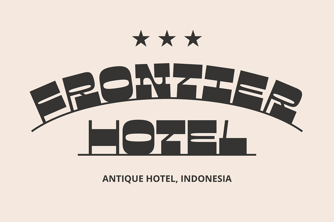 复古怀旧逆反差品牌海报徽标设计装饰英文字体安装包 Gunarti – Wide Western Font 设计素材 sucaiwan.com