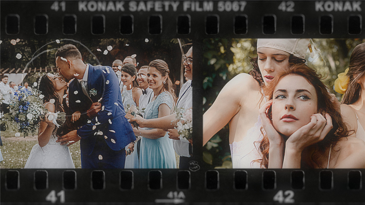 AE模板：复古16mm胶片灰尘婚礼情侣日常电影边框视频短片 Memories – Universal Vintage Photo Negatives 影视音频 sucaiwan.com