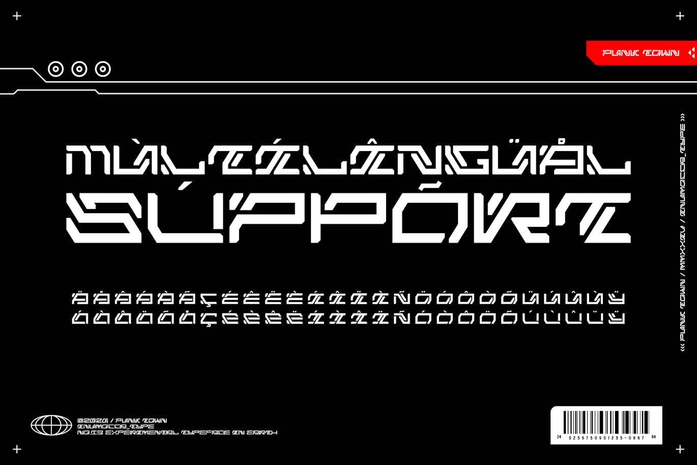 未来科幻电影海报杂志网站界面设计装饰英文字体安装包 Punk Town 设计素材 sucaiwan.com