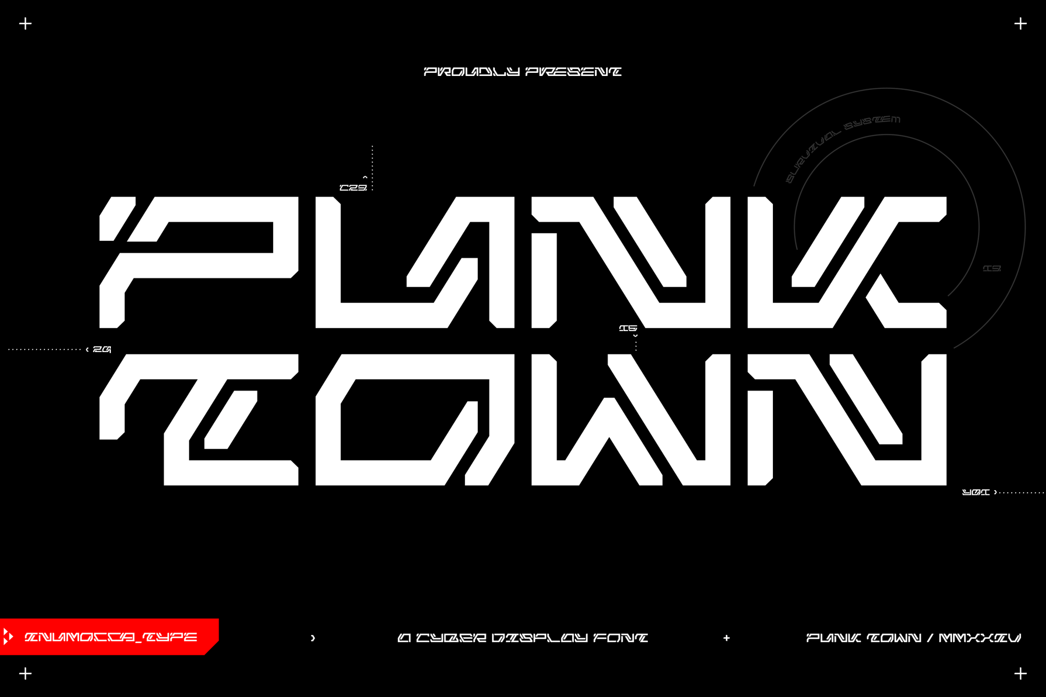 未来科幻电影海报杂志网站界面设计装饰英文字体安装包 Punk Town 设计素材 sucaiwan.com