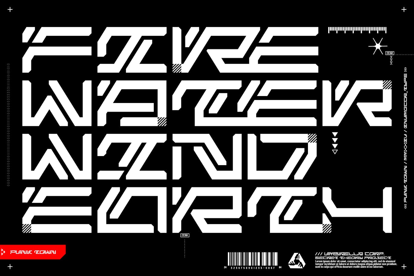 未来科幻电影海报杂志网站界面设计装饰英文字体安装包 Punk Town 设计素材 sucaiwan.com