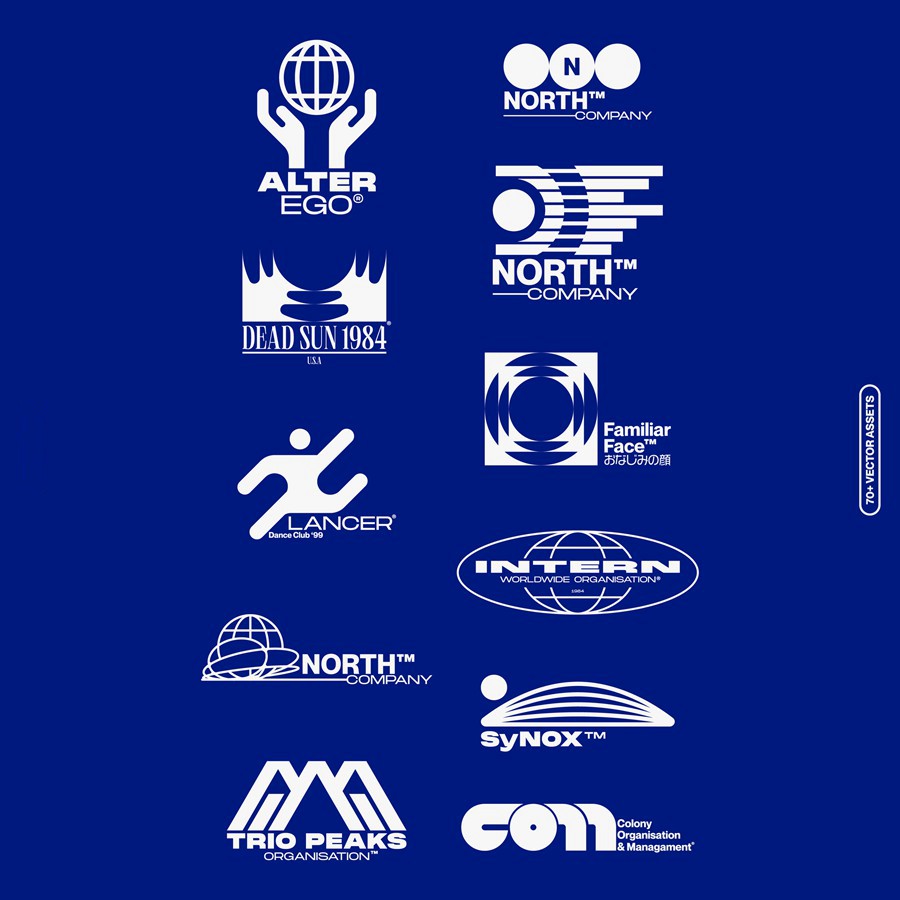 1200款复古企业徽标logo符号图标设计ai矢量设计素材 HVNTER – CORPORATE ASSET PACK (Vol.1) 图片素材 sucaiwan.com