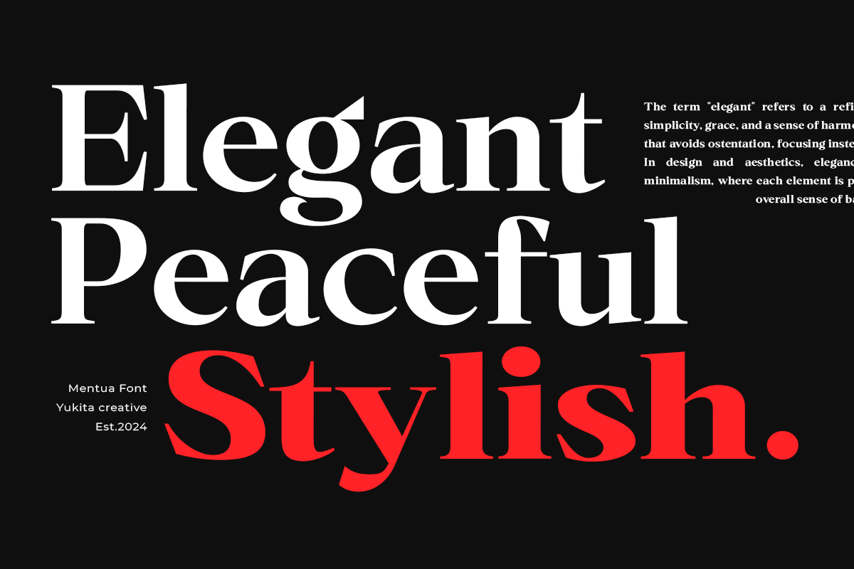 时尚优雅品牌杂志网站徽标设计衬线英文字体安装包 Mentua Serif Family 设计素材 第2张-素材湾丨精选海外优质设计素材资源 时尚优雅品牌杂志网站徽标设计衬线英文字体安装包 Mentua Serif Family 设计素材 sucaiwan.com