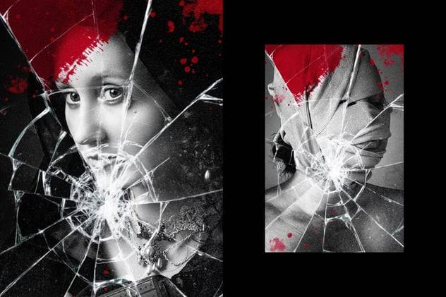 碎玻璃碎片照片效果图像修图PS特效滤镜插件样机模板 Creepy Cracked Glass Photo Effect 插件预设 第4张-素材湾丨精选海外优质设计素材资源 碎玻璃碎片照片效果图像修图PS特效滤镜插件样机模板 Creepy Cracked Glass Photo Effect 插件预设 sucaiwan.com