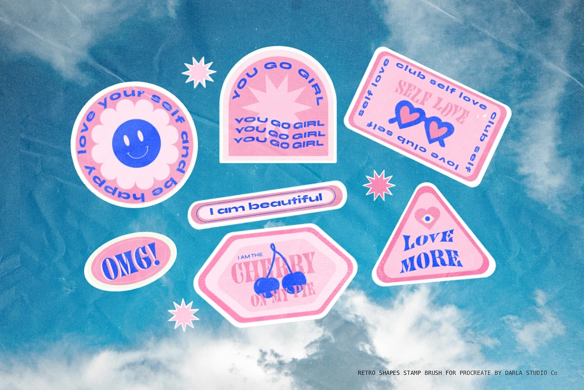 180款复古80年代抽象未来主义贴纸邮票几何形状Procreate笔刷图案设计套装Geometric Shapes Stamps Procreate 笔刷资源 第3张-素材湾丨精选海外优质设计素材资源 180款复古80年代抽象未来主义贴纸邮票几何形状Procreate笔刷图案设计套装Geometric Shapes Stamps Procreate 笔刷资源 sucaiwan.com