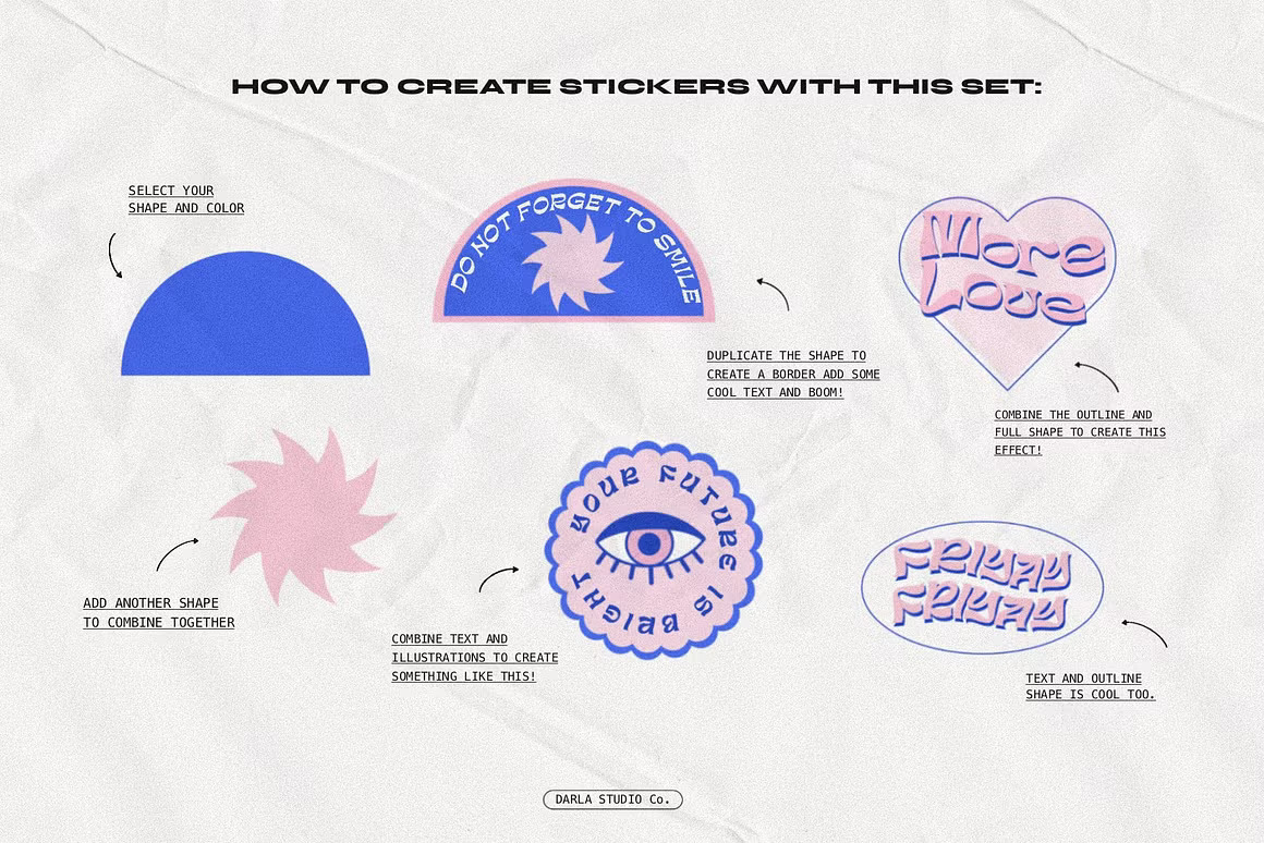 180款复古80年代抽象未来主义贴纸邮票几何形状Procreate笔刷图案设计套装Geometric Shapes Stamps Procreate 笔刷资源 第6张-素材湾丨精选海外优质设计素材资源 180款复古80年代抽象未来主义贴纸邮票几何形状Procreate笔刷图案设计套装Geometric Shapes Stamps Procreate 笔刷资源 sucaiwan.com