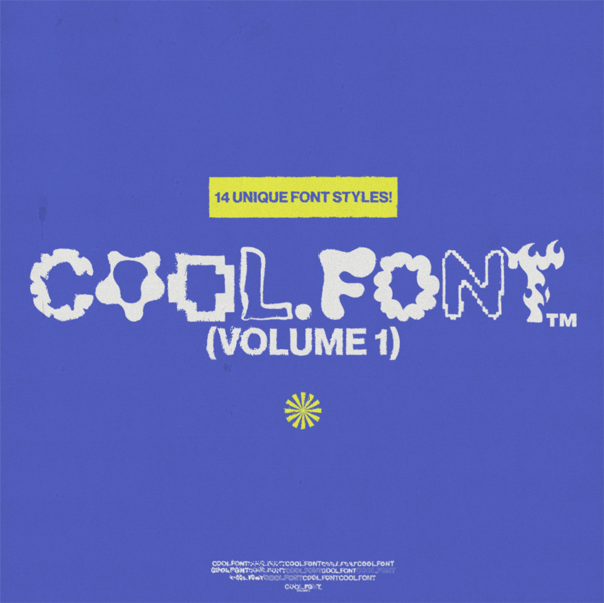 英文字体：14款Y2K趣味抽象几何点阵液化毛刺艺术logo标题设计手写装饰字体 COOL.FONT™ (VOLUME 1) 设计素材 sucaiwan.com