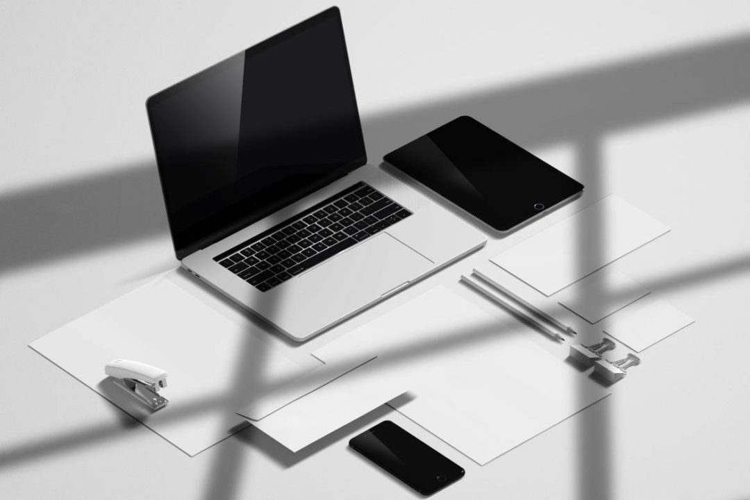 时尚阴影品牌VI设计办公用品名片信封信纸笔记本展示贴图PSD样机模板素材 Minimal Stationery with Shadow Mockup 样机素材 sucaiwan.com