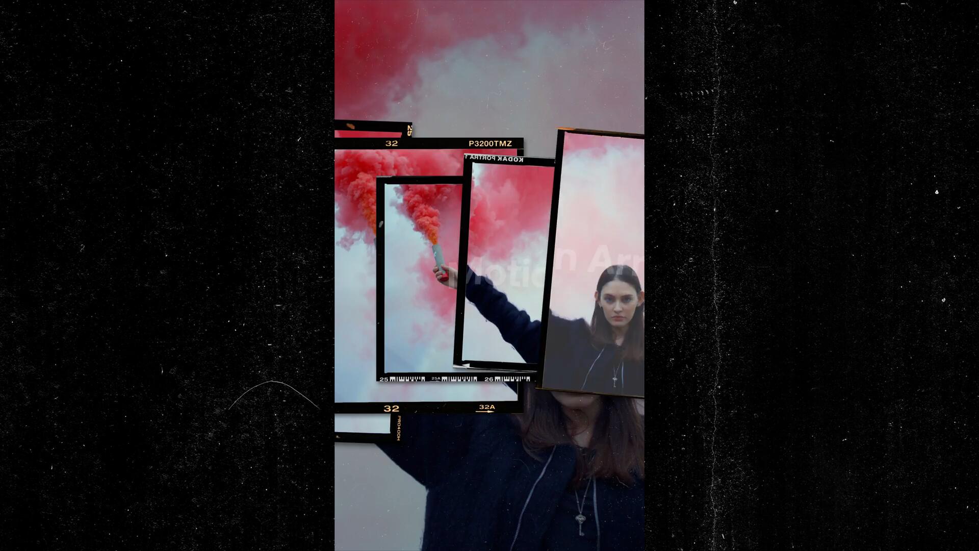 AE/PR模板：10个复古宝丽来电影胶片帧图片竖屏拼贴转场PR/AE模板 , sucaiwan.com