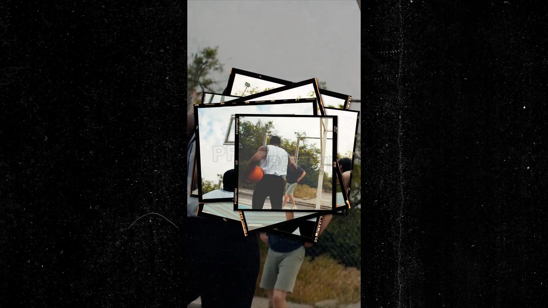 AE/PR模板：10个复古宝丽来电影胶片帧图片竖屏拼贴转场PR/AE模板 , sucaiwan.com