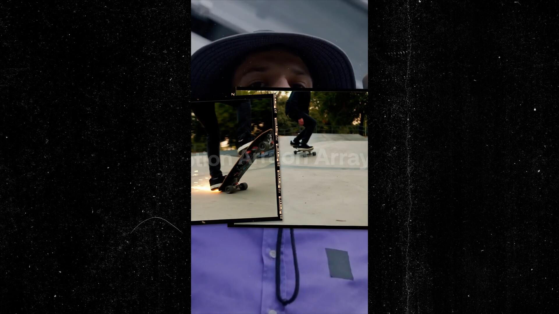 AE/PR模板：10个复古宝丽来电影胶片帧图片竖屏拼贴转场PR/AE模板 , sucaiwan.com