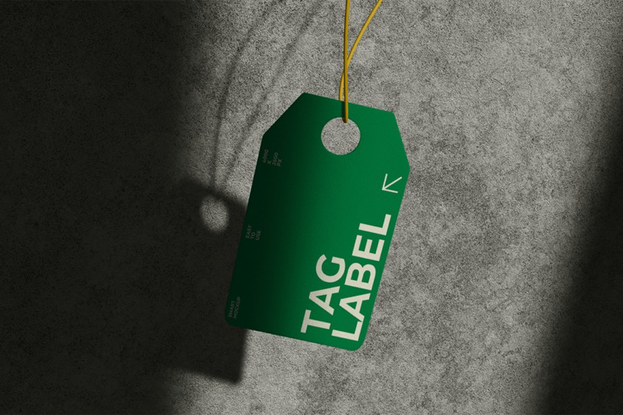 逼真服装商品价格标签品牌标牌设计PS智能贴图样机模板素材 Tag Label Mockup | Modern 样机素材 sucaiwan.com