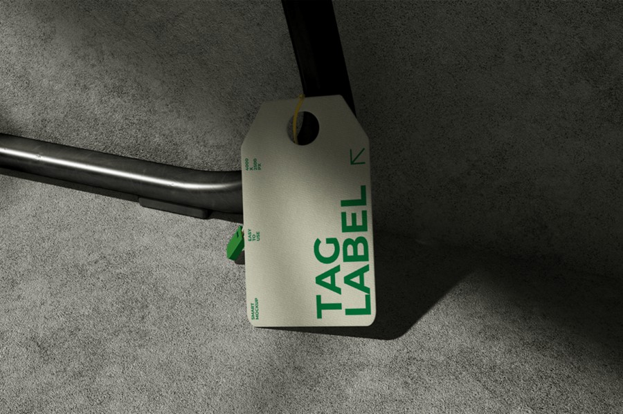 逼真服装商品价格标签品牌标牌设计PS智能贴图样机模板素材 Tag Label Mockup | Modern 样机素材 sucaiwan.com