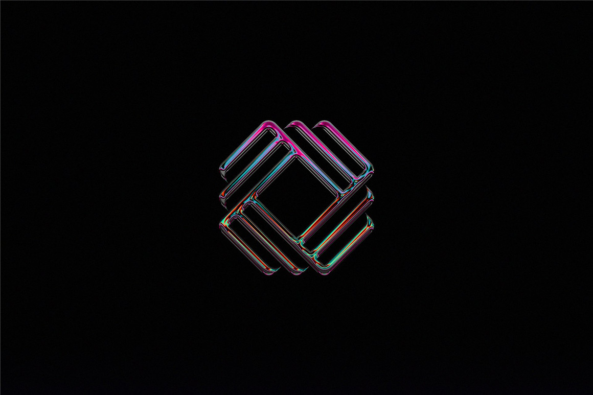 未来科技金属镀铬3D立体文本标题logo特效PSD样机Futurist Neon Chrome Effect 插件预设 sucaiwan.com