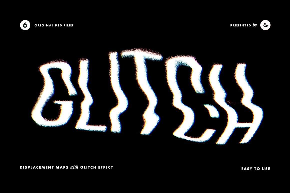 潮流故障失真毛刺扭曲海报标题设计PS样式模板 Chromatic Glitch Text Effects , sucaiwan.com