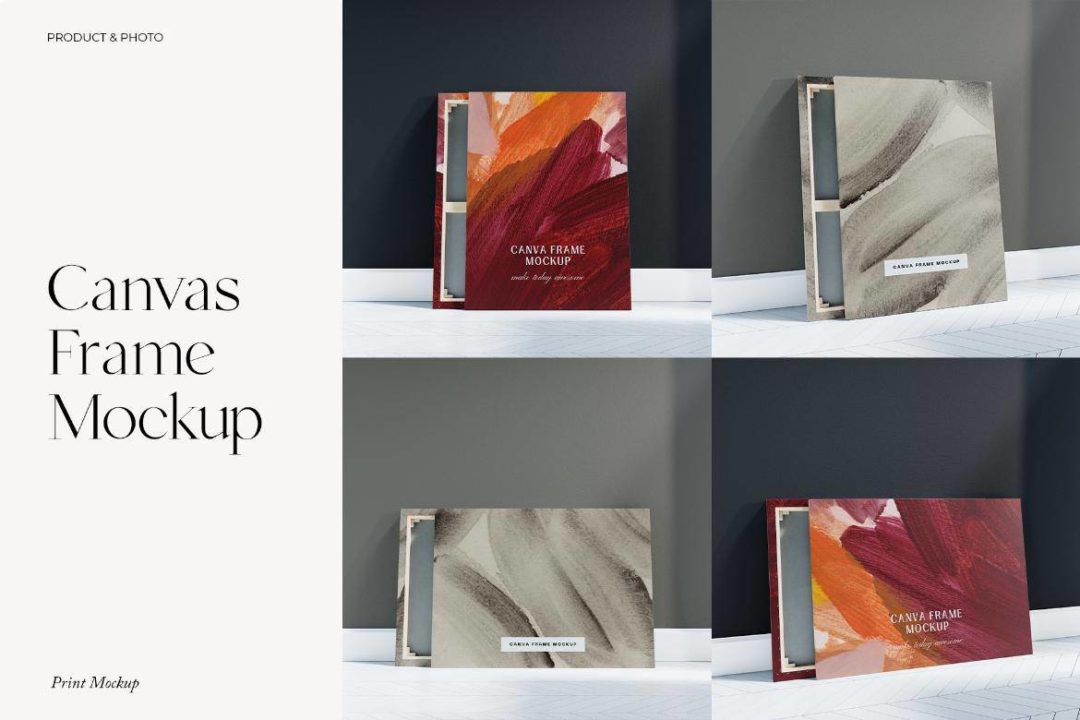 逼真方形画布框架海报艺术品设计PS贴图样机模板素材 Canvas Frame Mockup 样机素材 第1张-素材湾丨精选海外优质设计素材资源 逼真方形画布框架海报艺术品设计PS贴图样机模板素材 Canvas Frame Mockup 样机素材 sucaiwan.com