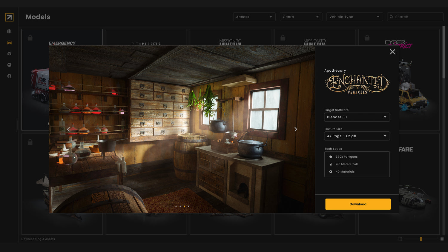 童话冒险奇幻乌托邦风格交通工具3D模型Blender/UE/FBX格式素材 KitBash3D – Enchanted Vehicles 样机素材 第7张-素材湾丨精选海外优质设计素材资源 童话冒险奇幻乌托邦风格交通工具3D模型Blender/UE/FBX格式素材 KitBash3D – Enchanted Vehicles 样机素材 sucaiwan.com